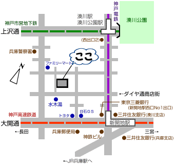 CODE事務局への地図